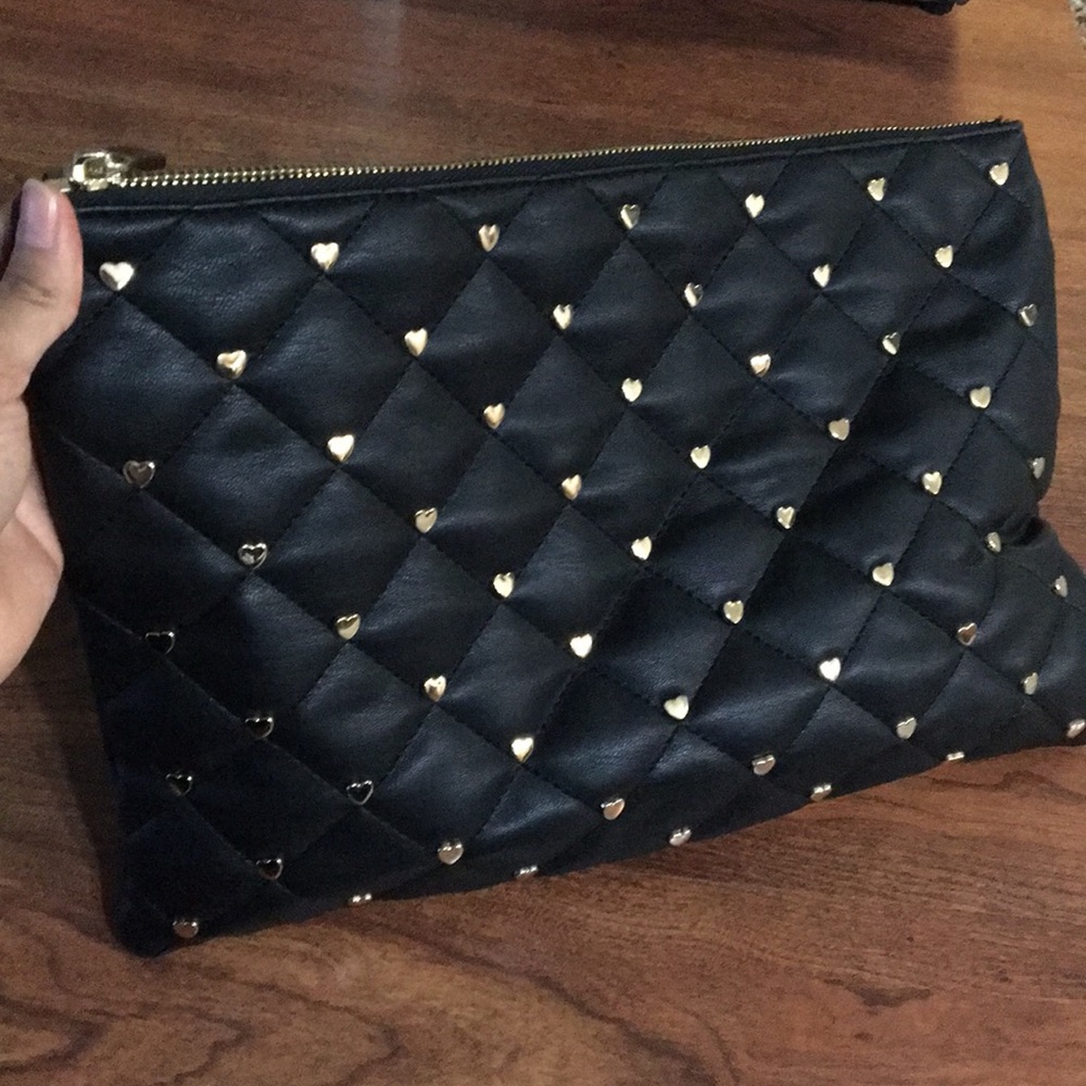 Black Quilted Tablet pouch